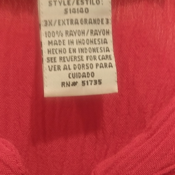 Sag Harbor Woman Red Shirt size 3X - Picture 4 of 5